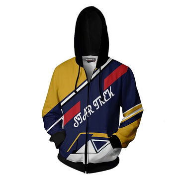 Viaje a las Estrellas Star Trek Cosplay Sudadera Estampada con Cremallera para Adultos Unisex